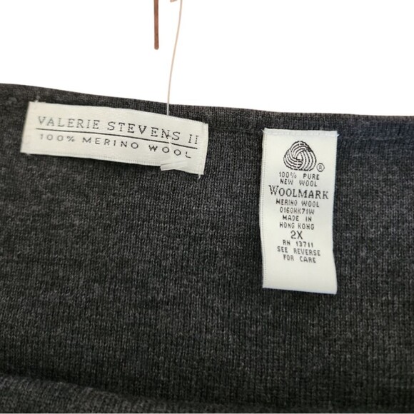 Valerie Stevens 2-pcs Set Tank Cardigan 2X 100% Merino Wool grandmacore formal - Picture 2 of 13